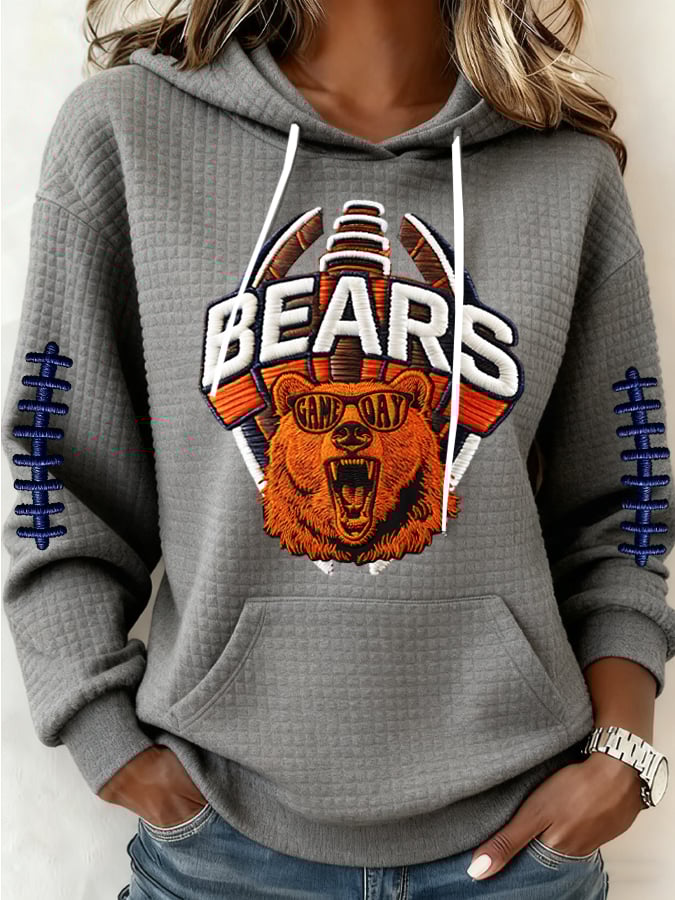 Women's Football Print Hoodie