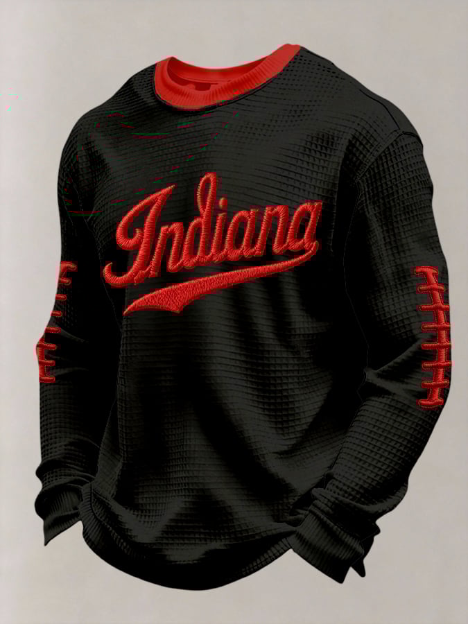 Men's Football Printed Casual Long-Sleeved Top