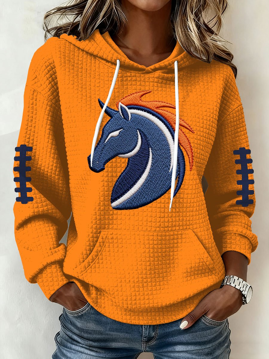 Women's Football Print Hoodie Sweatshirt