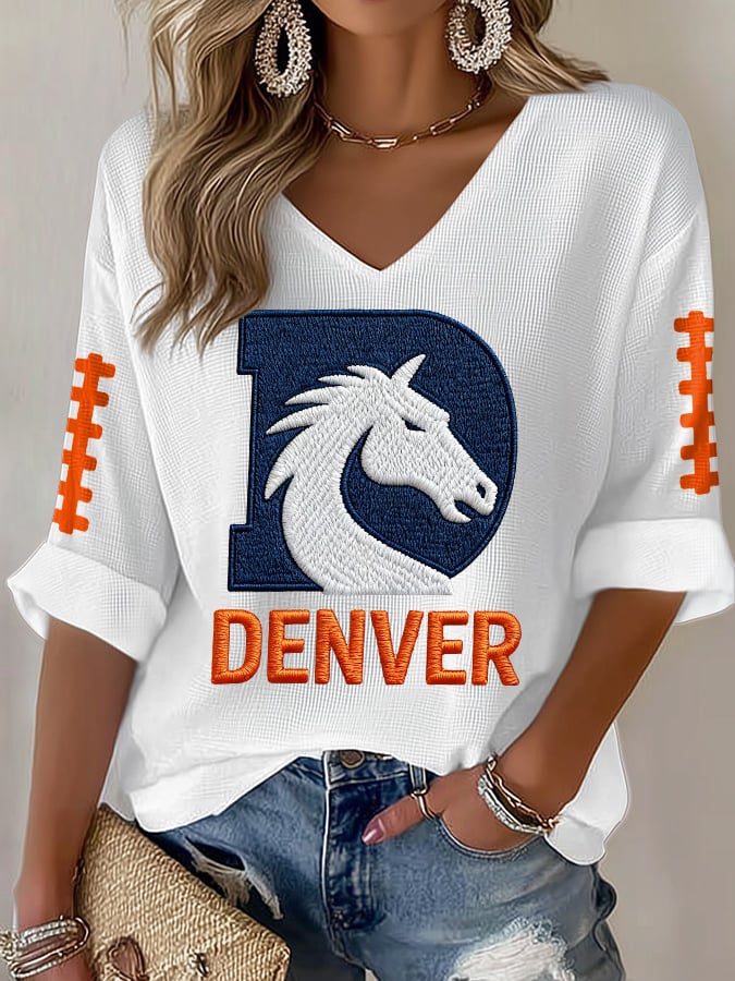 Women'S Football Print Casual T-shirt