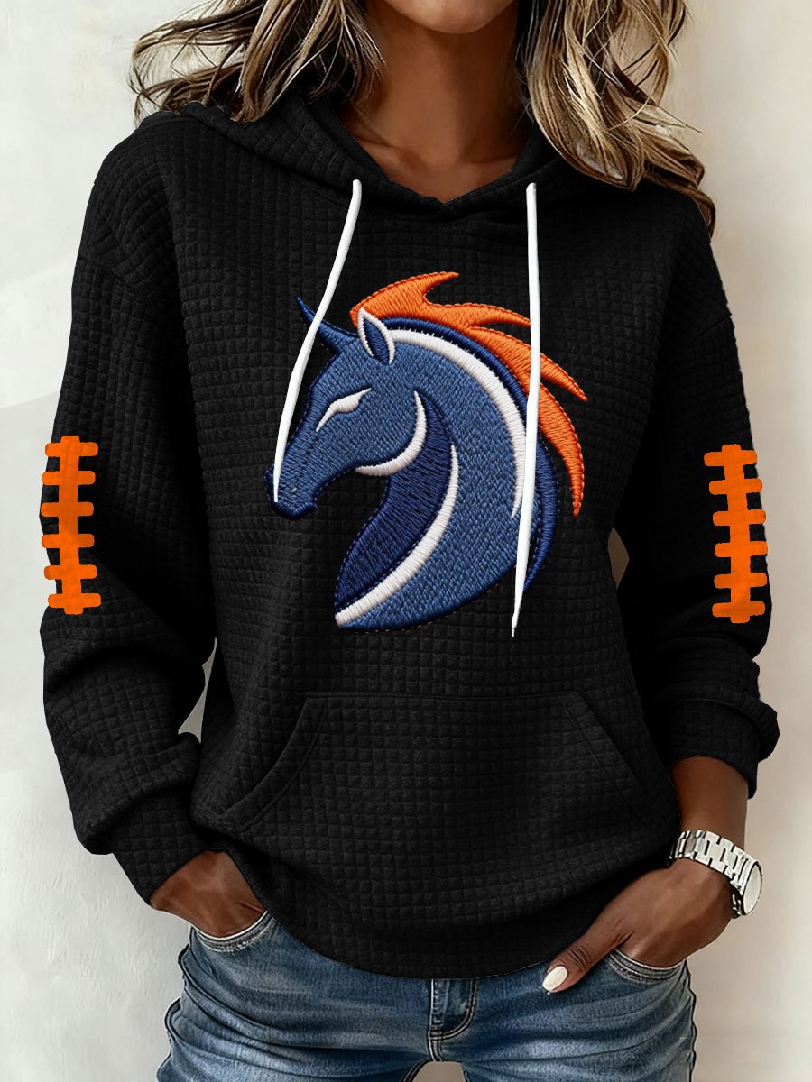 Women's Football Print Hoodie Sweatshirt