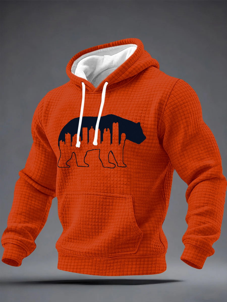 Men's Retro Chicago Print Hoodie