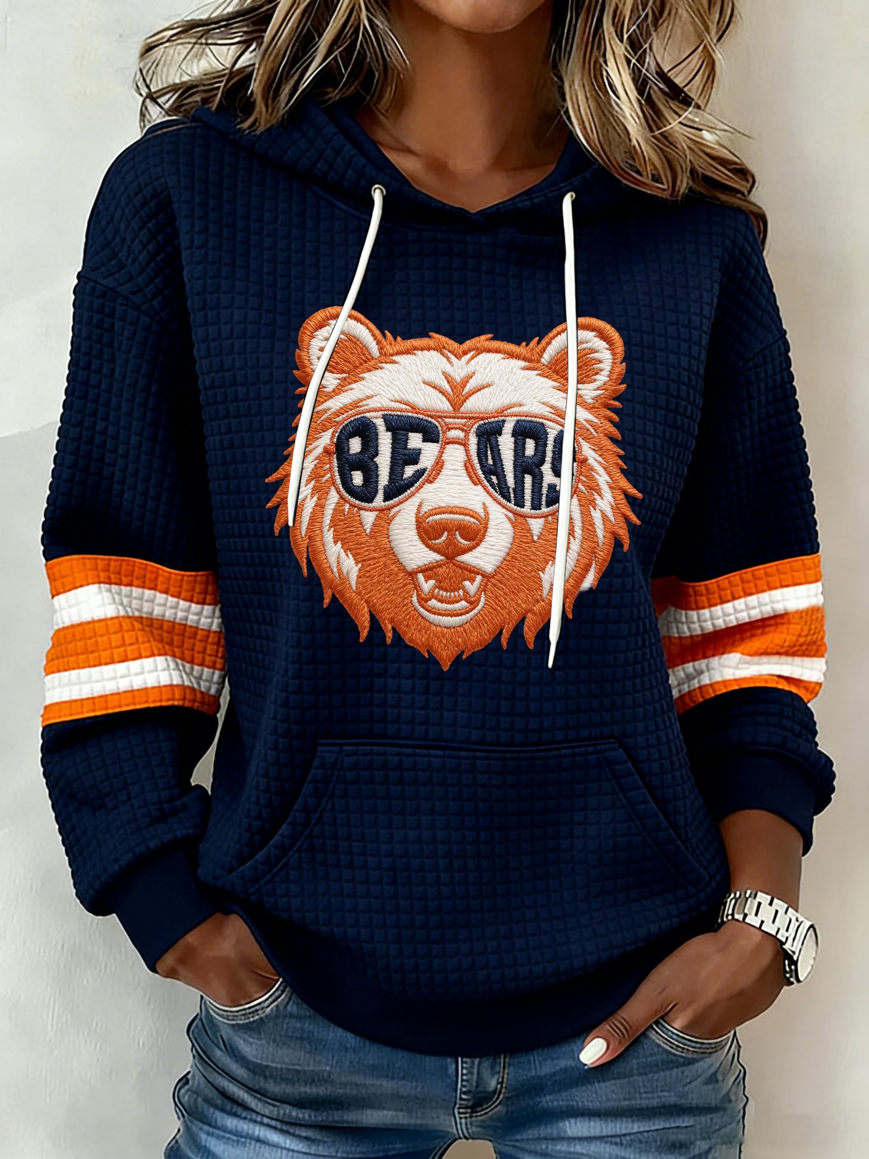 Women's Bear Print Hoodie
