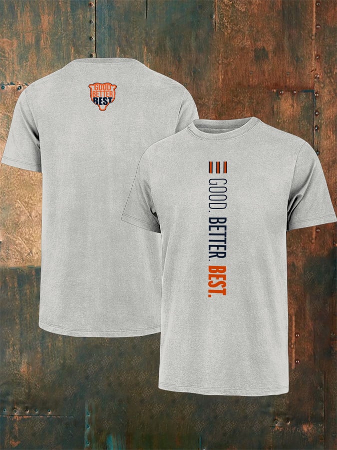 Men's Retro Good Better Best Print T-Shirt