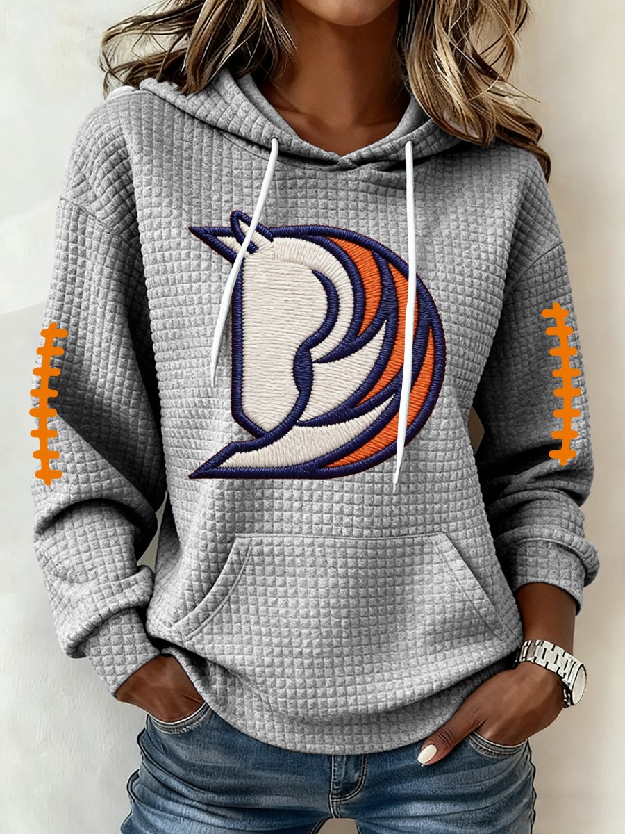 Women's Football Print Hoodie Sweatshirt