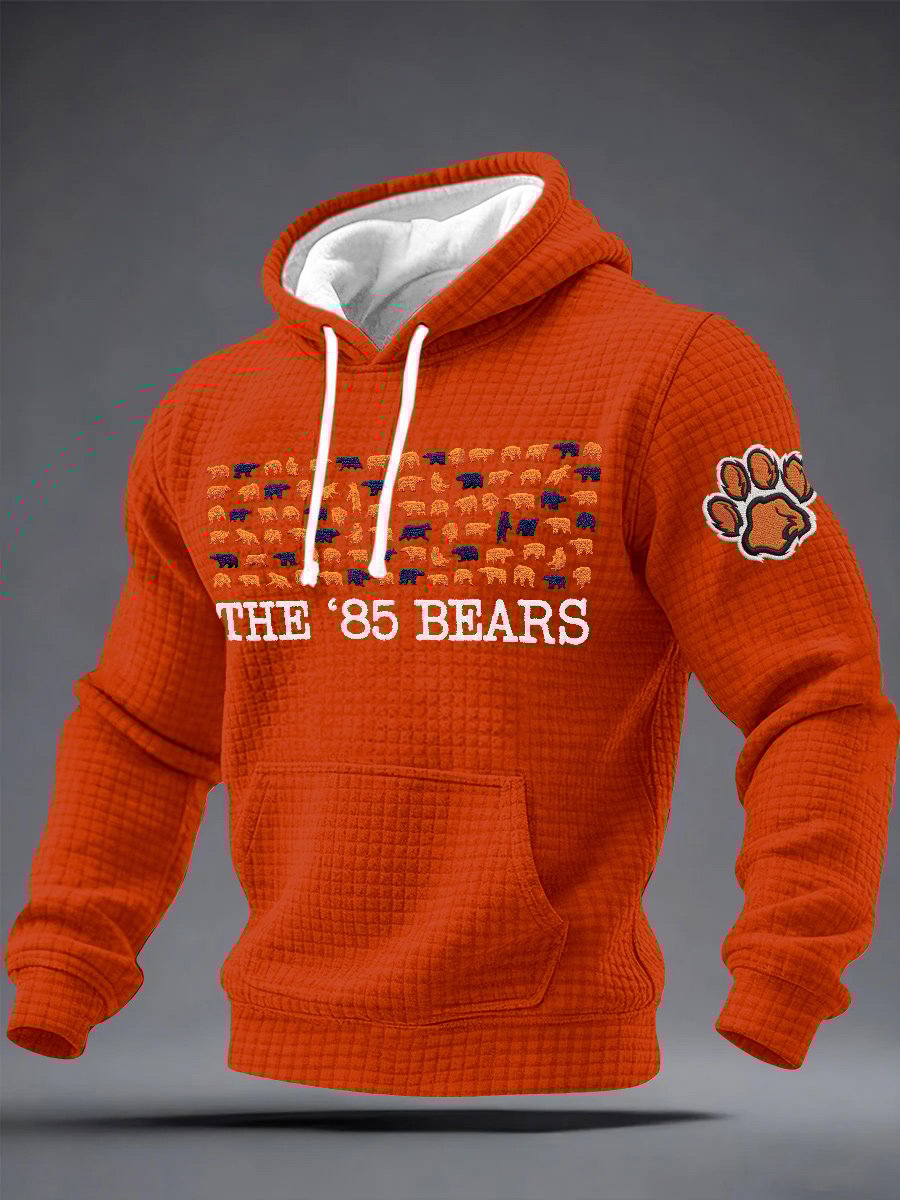 Men's Retro 85 Bears Print Hoodie