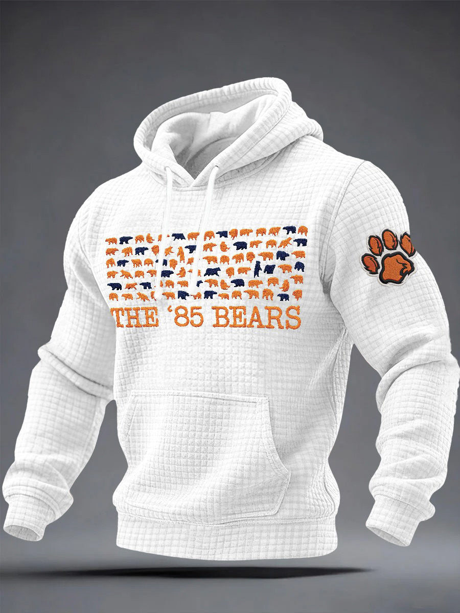 Men's Retro 85 Bears Print Hoodie