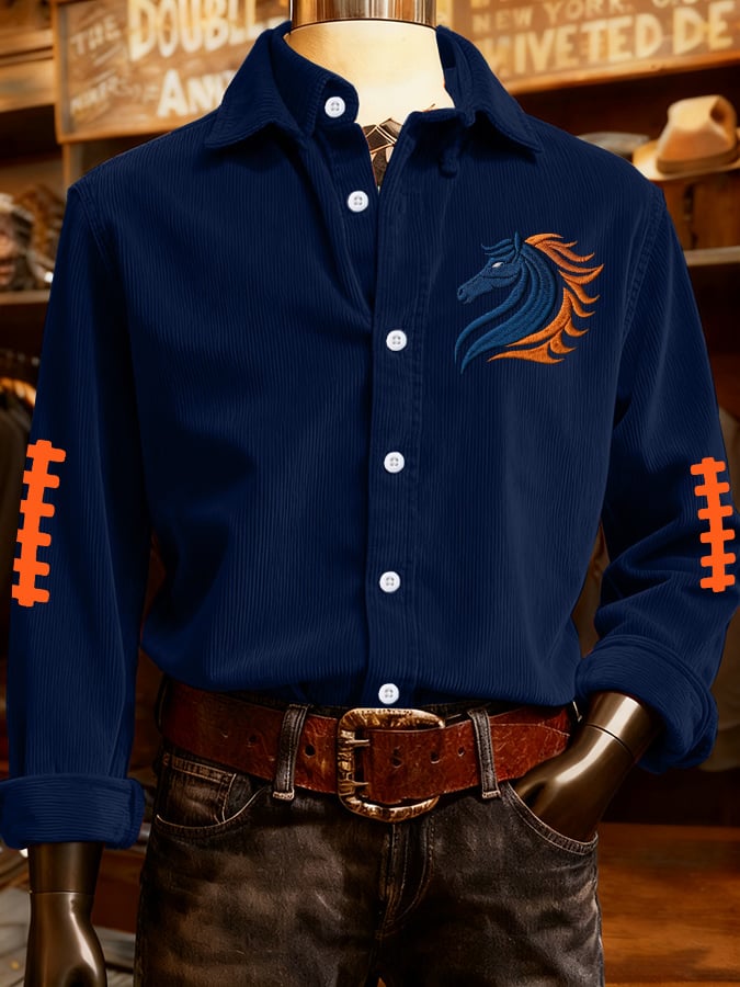 Men's Rugby Corduroy Casual Shirt