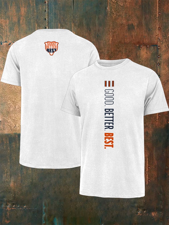 Men's Retro Good Better Best Print T-Shirt