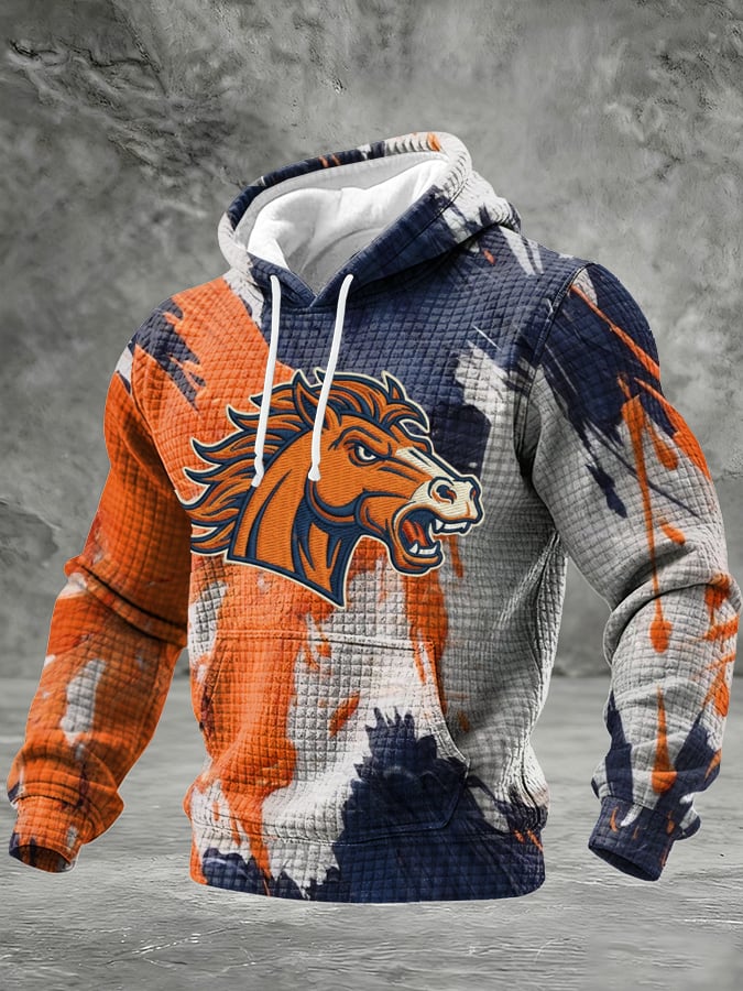 Men'S casual Printed Hooded Sweatshirt