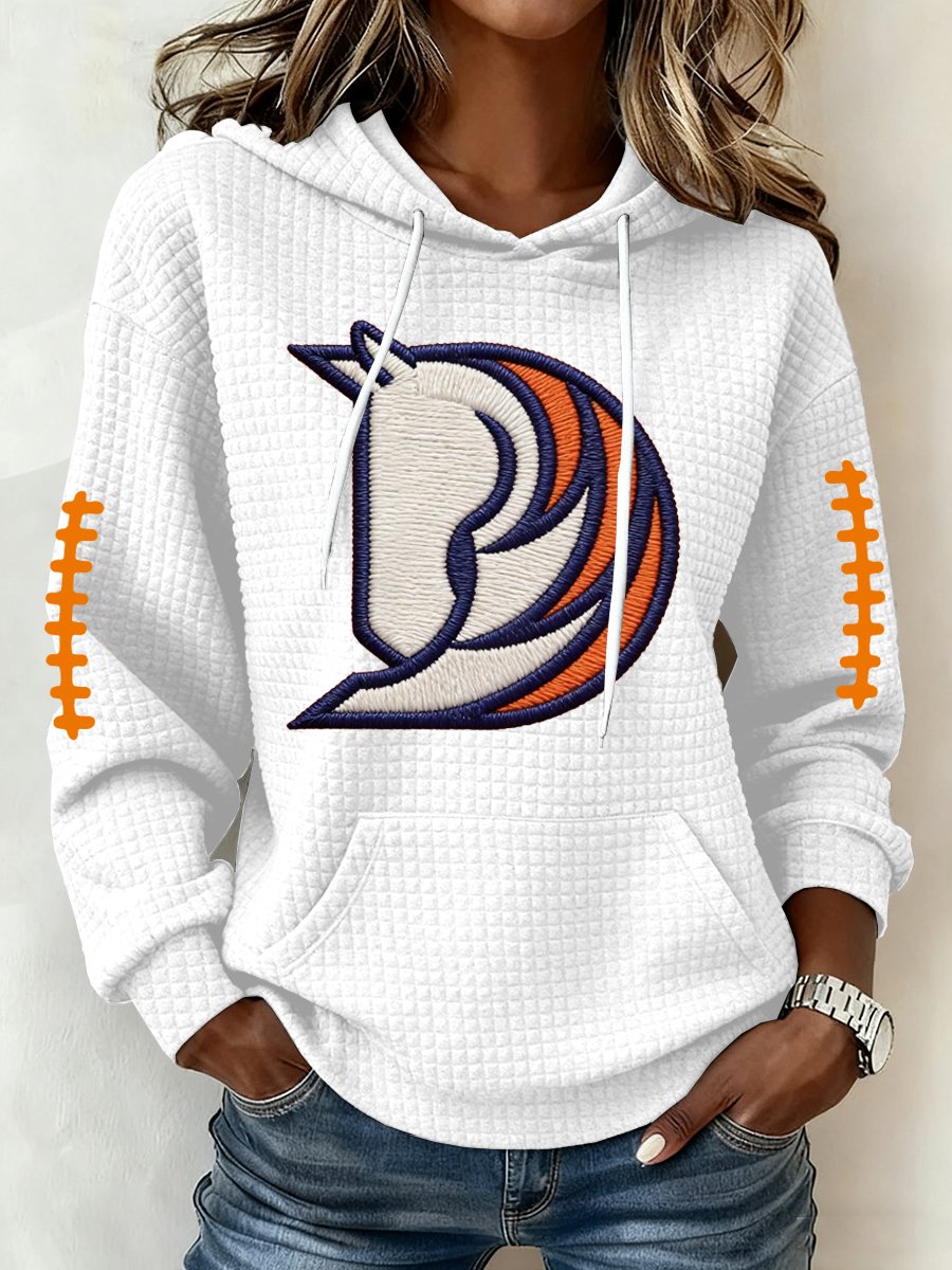 Women's Football Print Hoodie Sweatshirt