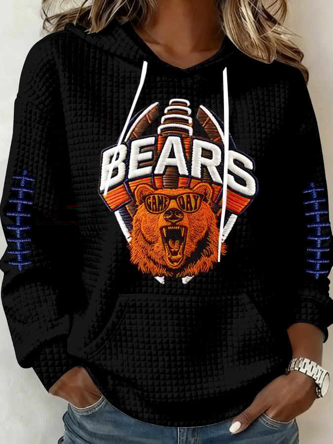 Women's Football Print Hoodie