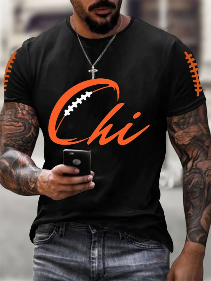 Men's Football Printed T-Shirt