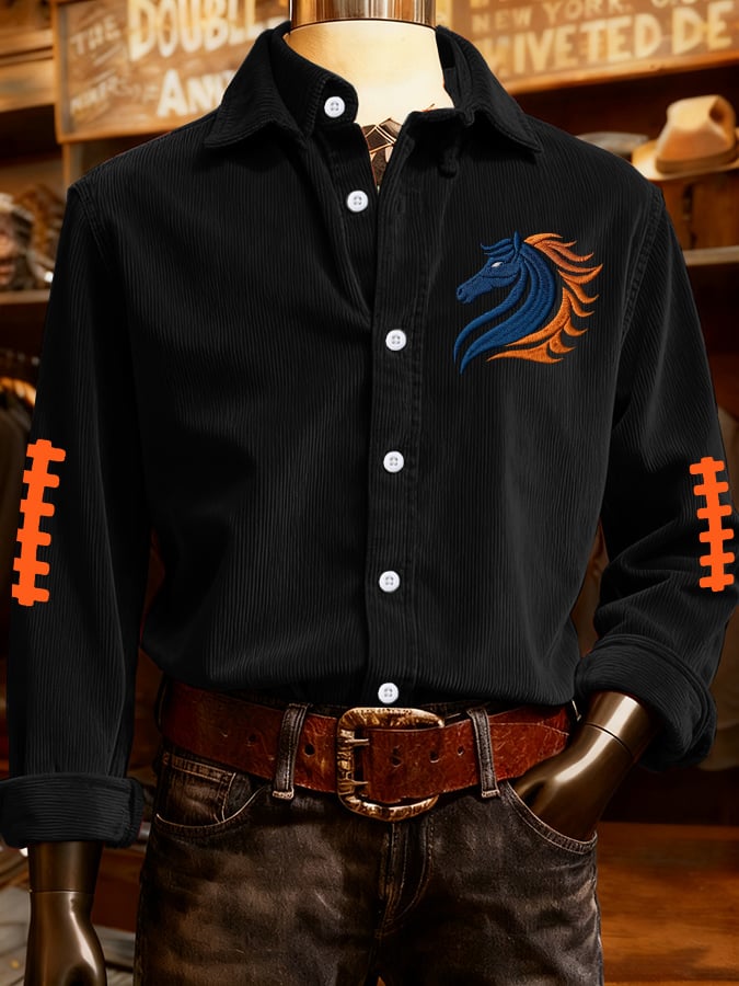 Men's Rugby Corduroy Casual Shirt