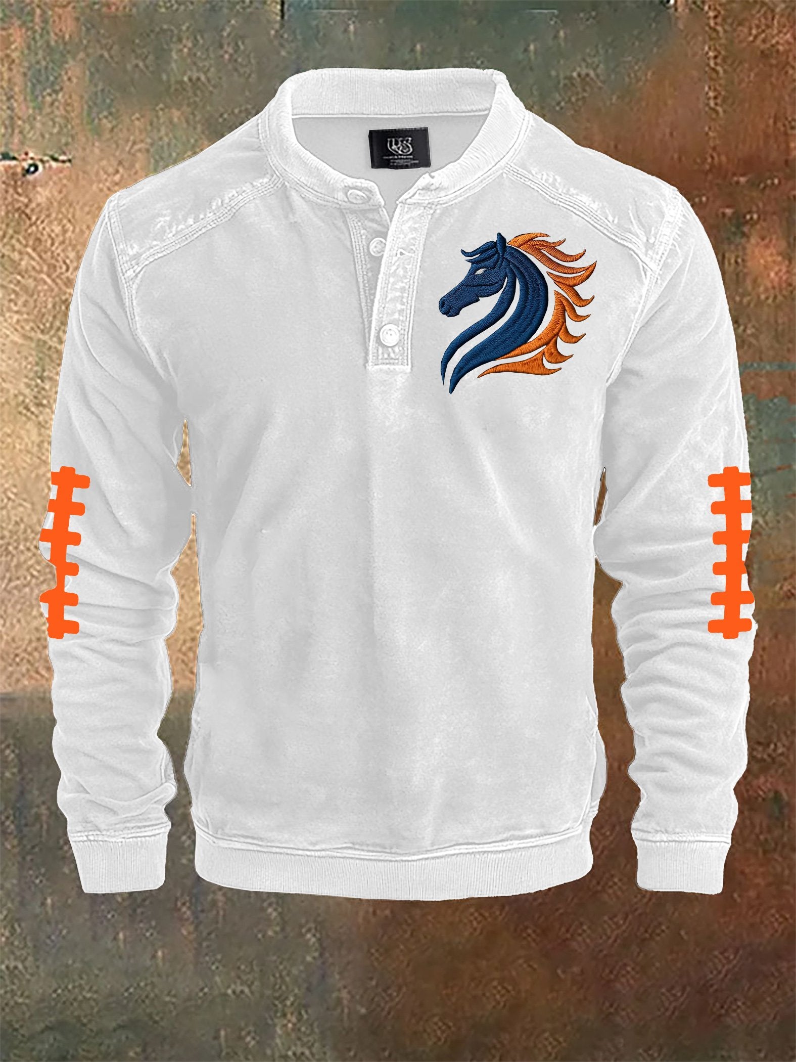 Men's Rugby Colorblock Henley Shirt