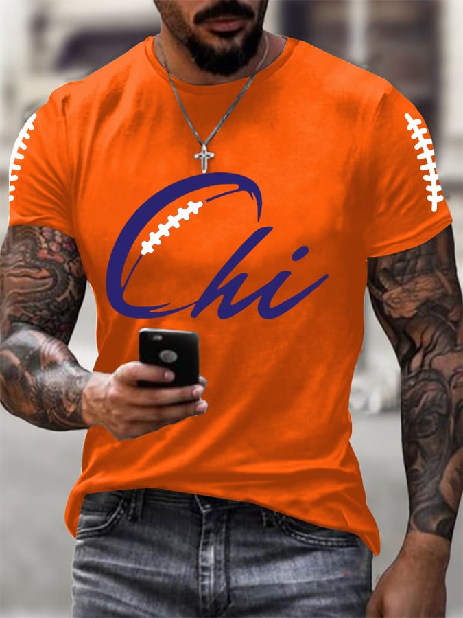 Men's Football Printed T-Shirt