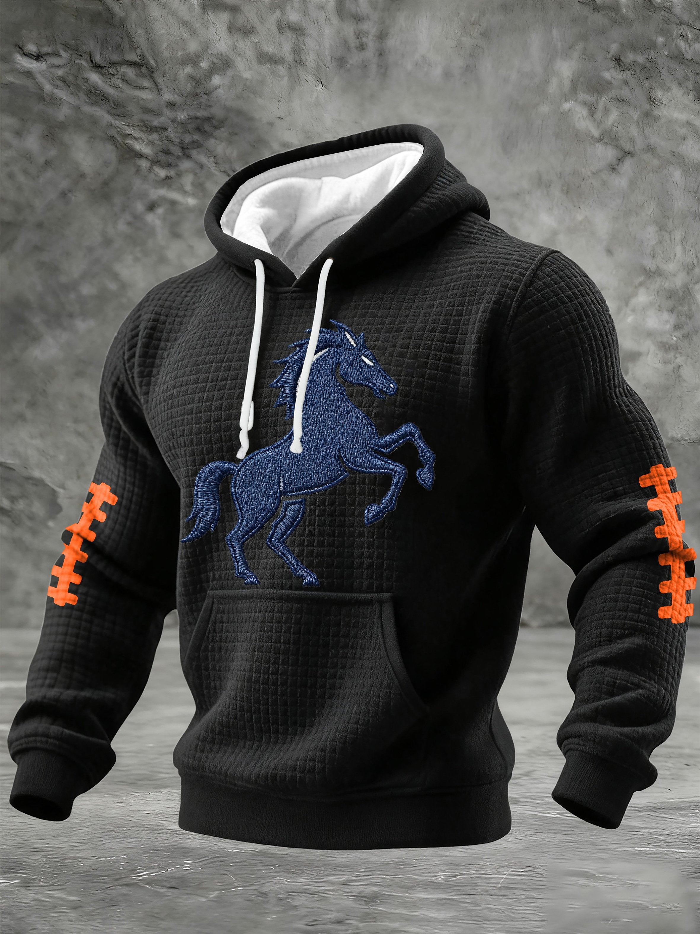 Men'S Football Printed Hooded Sweatshirt