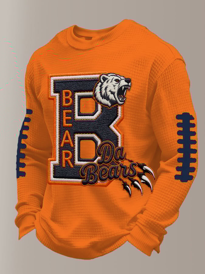 Men's Football Printed Casual Long-Sleeved Top