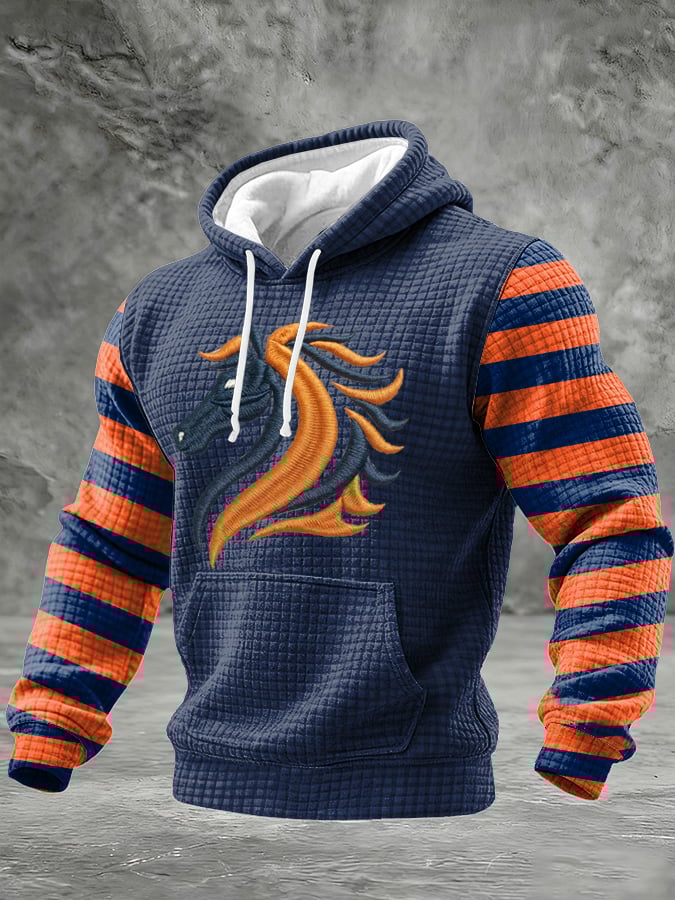 Men'S casual Printed Hooded Sweatshirt