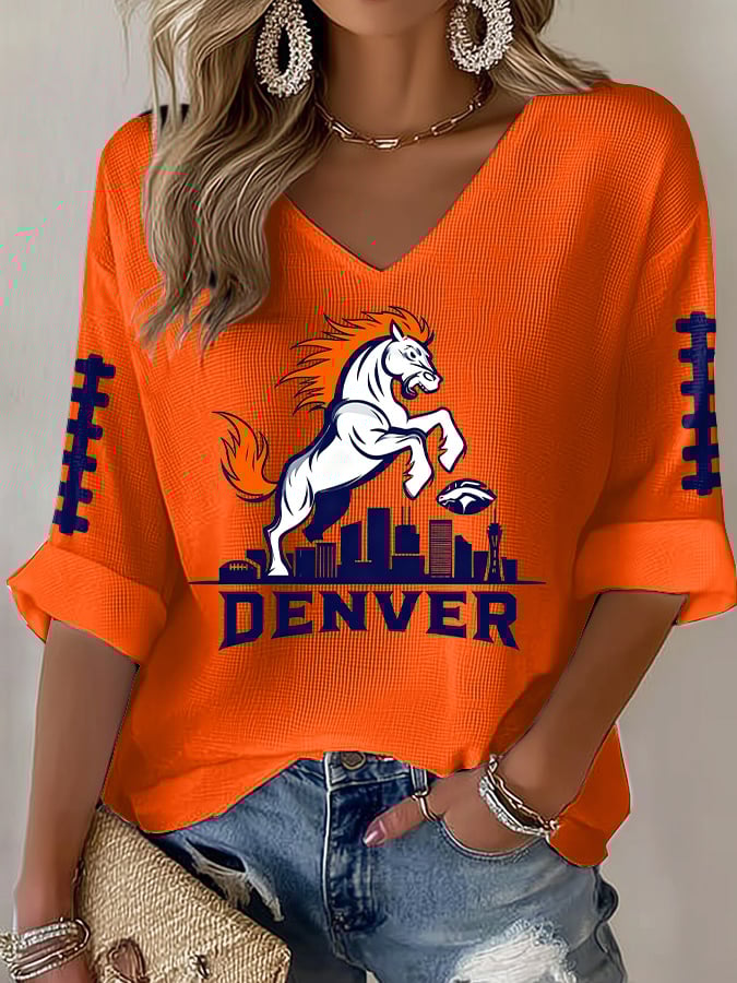 Women'S Football Print Casual T-shirt