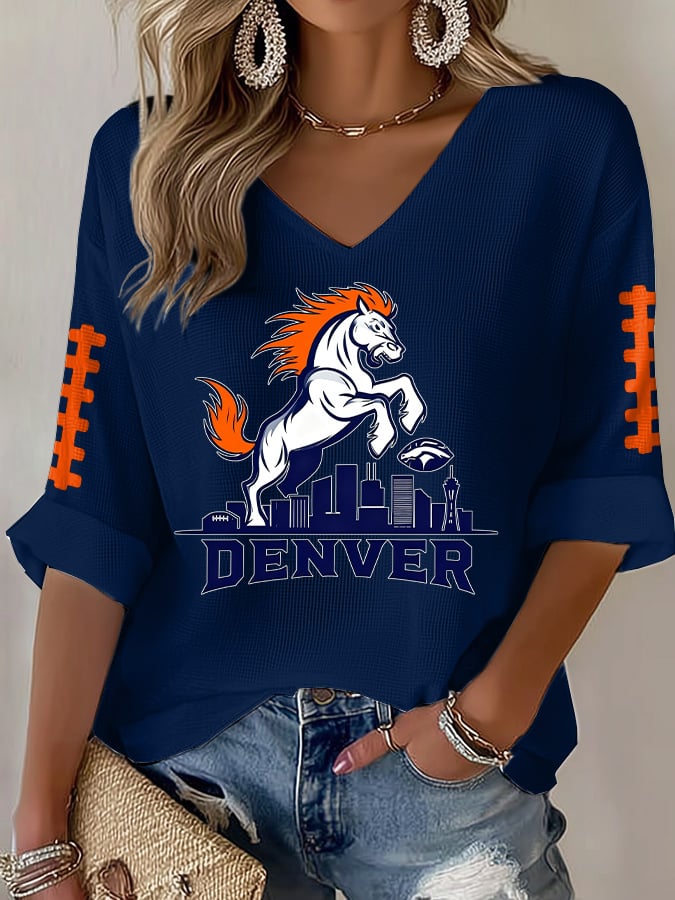 Women'S Football Print Casual T-shirt