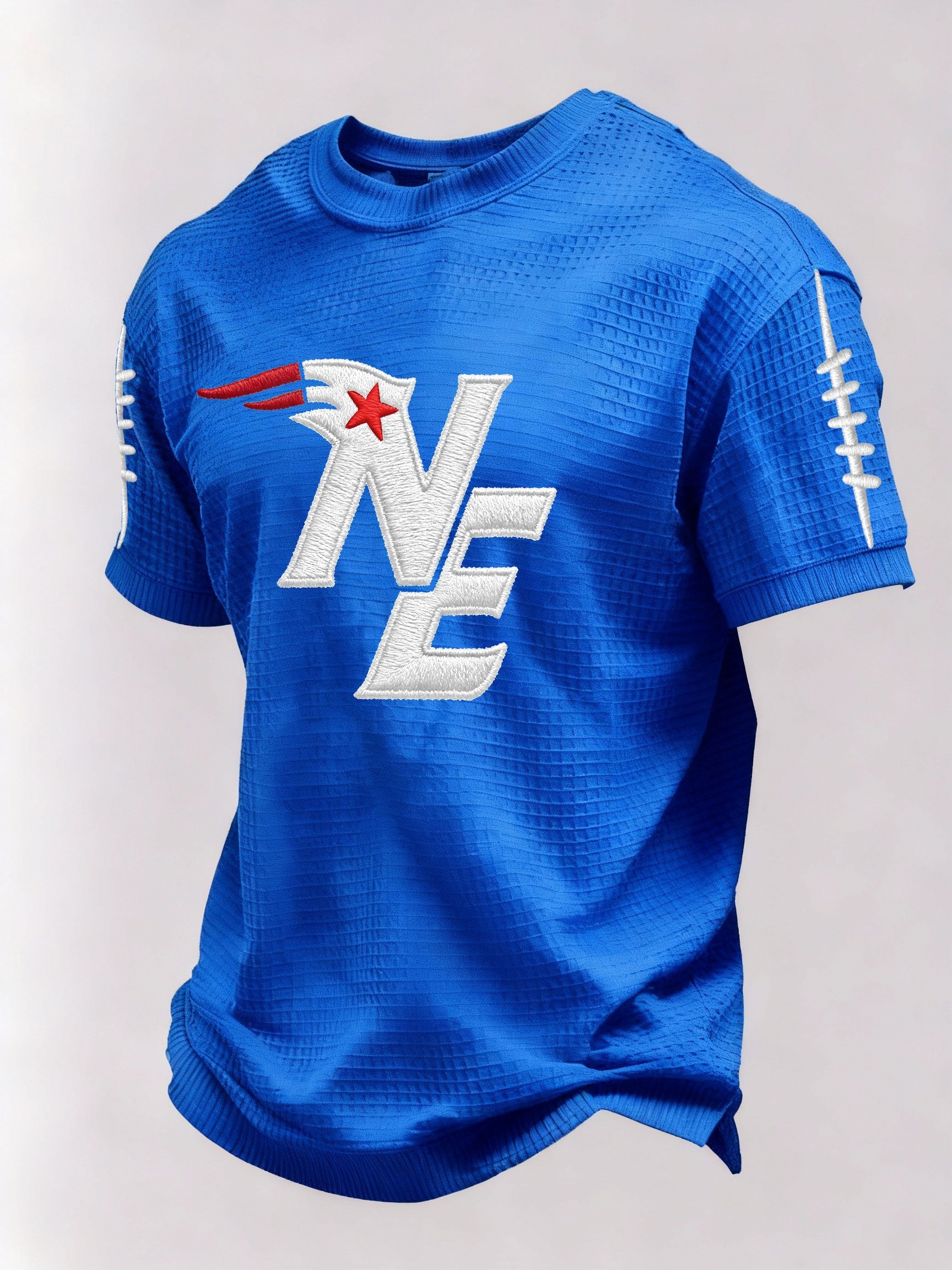 Men’s Football Graphic Waffle Knit Short Sleeve Crewneck T-Shirt