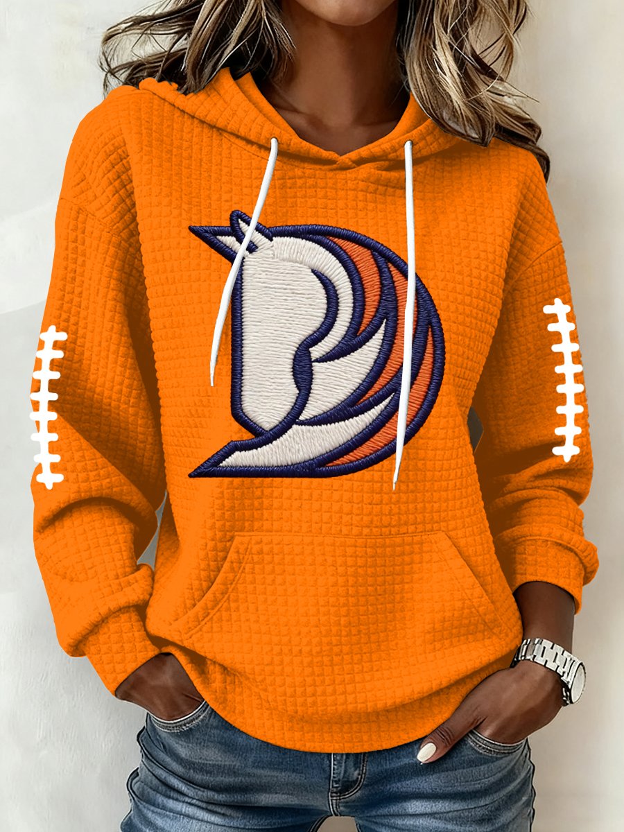 Women's Football Print Hoodie Sweatshirt