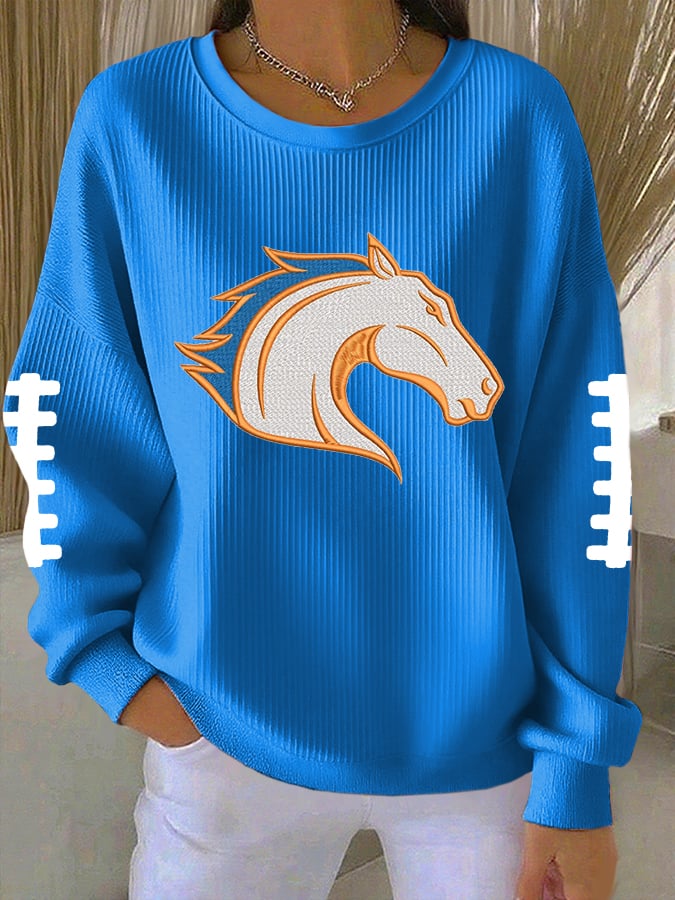 Women's Casual Print Long Sleeve Knit Top