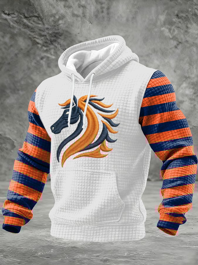 Men'S  casual Printed Hooded Sweatshirt