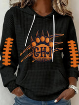 Women's Football Print Hoodie