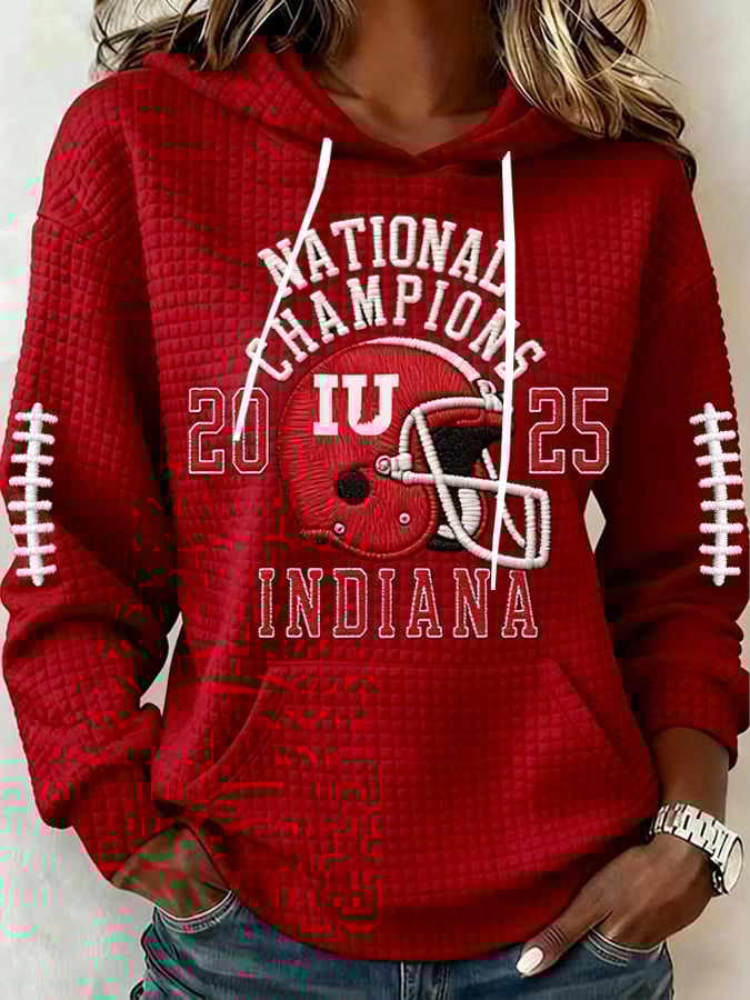 Women's Football Print Hoodie