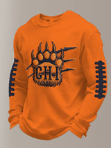 Men's Football Printed Casual Long-Sleeved Top