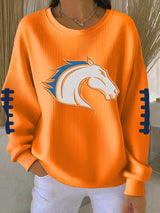 Women's Casual Print Long Sleeve Knit Top