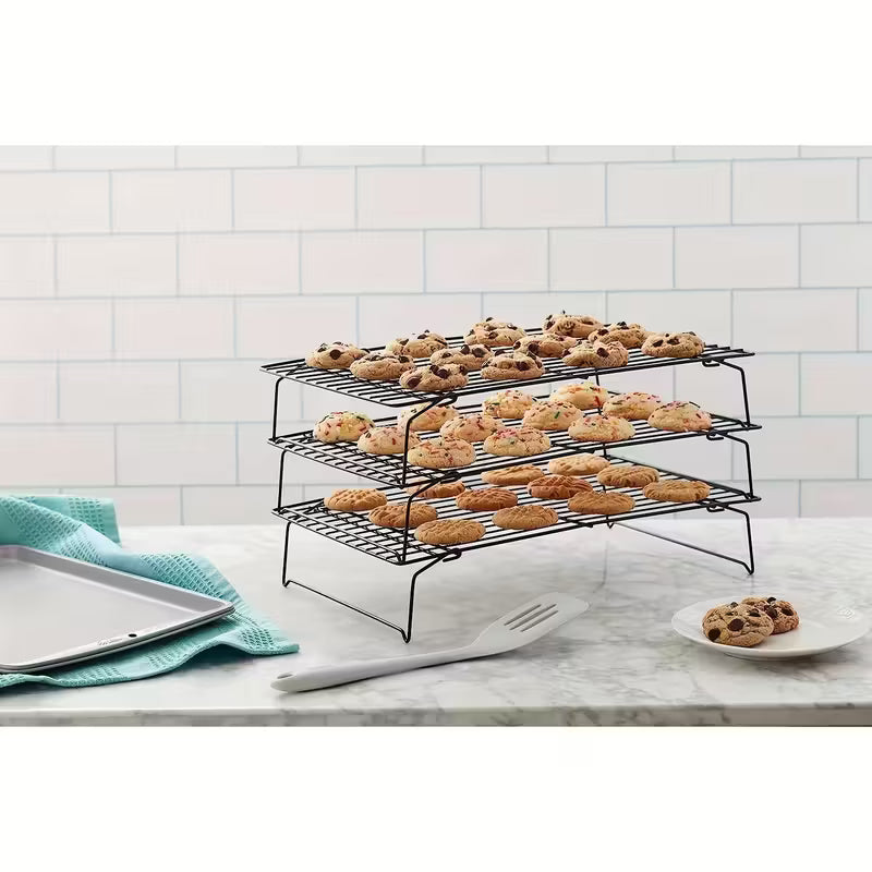 3-Tier Foldable Cooling Rack, Cake Tool, Baking Accessory, Cookie and Cake Drying Stand