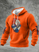 Men'S  Football Printed Hooded Sweatshirt