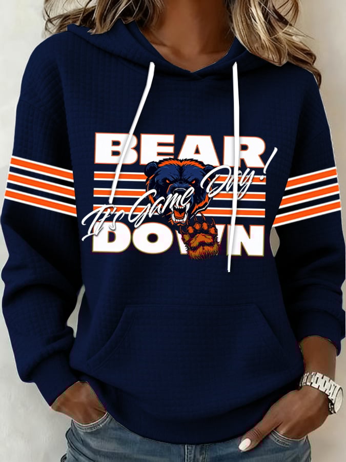 Women's Football Print Hoodie