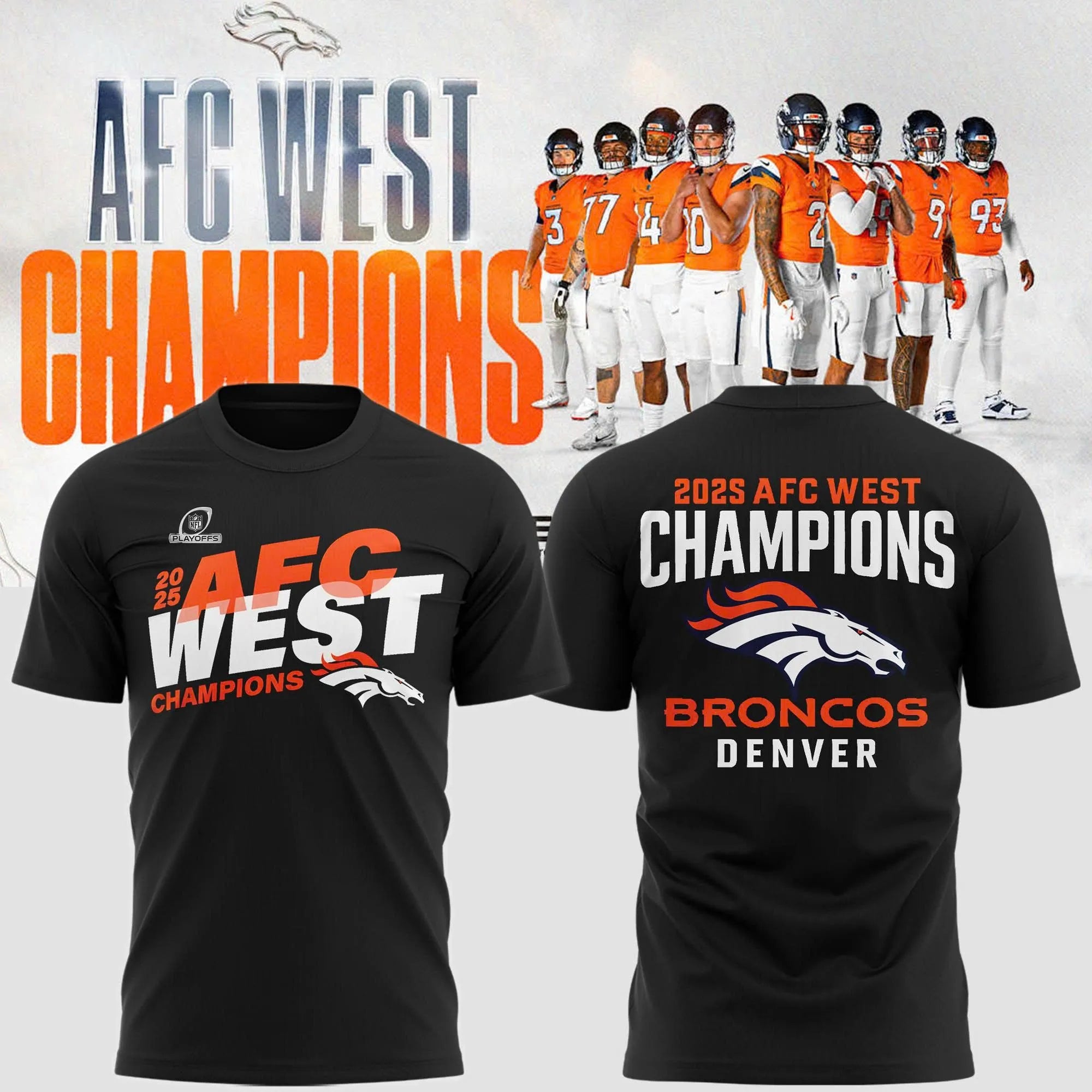 AFC West Champions Denver Broncos T-Shirt 2