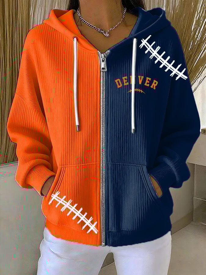 Women'S Football Print Casual Sweatshirt