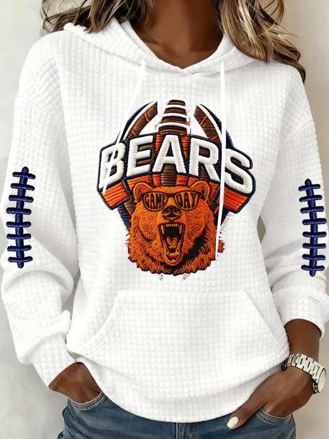 Women's Football Print Hoodie