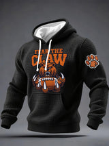 Men's Retro Fear The Claw Print Hoodie