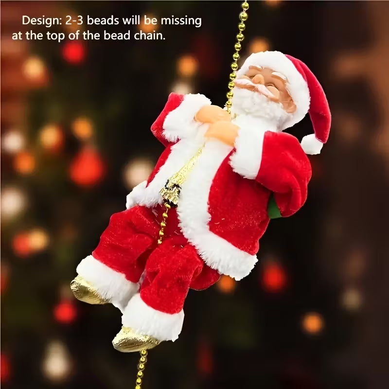 Climbing Rope Santa Decoration with Hanging Plastic Santa Ornament - /Outdoor Christmas & New Year Hanging Rope Decor for Store, Roof, Columns - Dynamic Holiday Gift & Year-Round Decoration (Compatible with Climbing Ropes), Christmas Decor