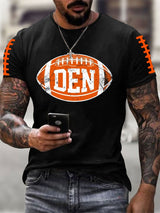 Men's Football Print Casual T-Shirt