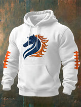 Men's Rugby Print Long Sleeve Hoodie