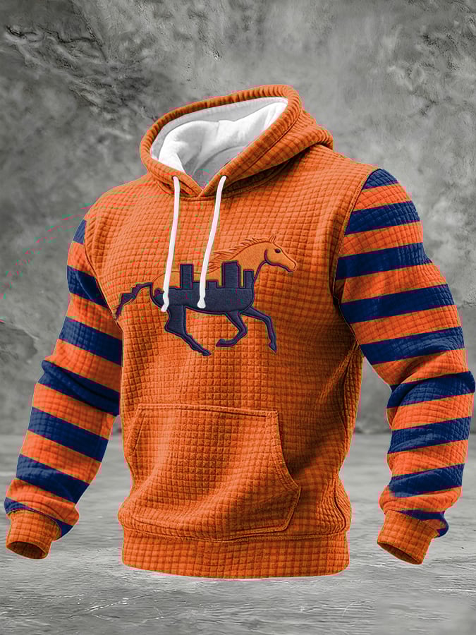 Men'S  casual Printed Hooded Sweatshirt