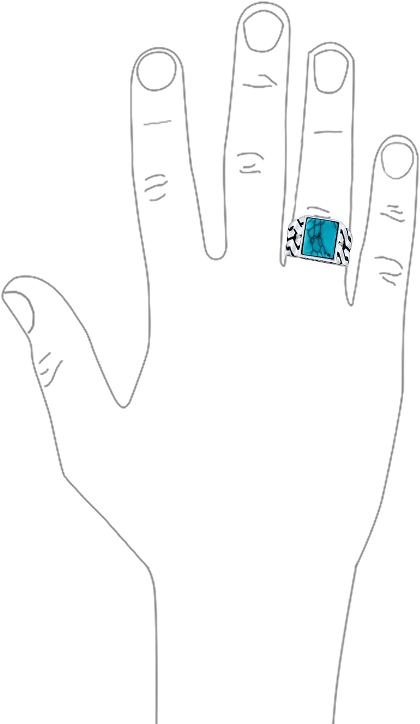 Large Statement Signet Ring For Men .925 Sterling Silver Handmade In Turkey