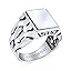 Large Statement Signet Ring For Men .925 Sterling Silver Handmade In Turkey