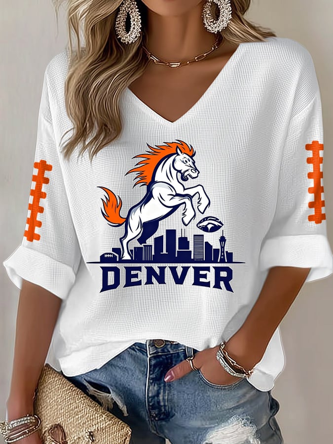 Women'S Football Print Casual T-shirt