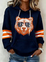Women's Bear Print Hoodie