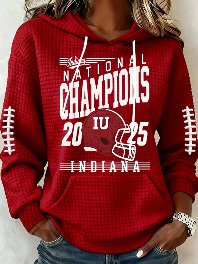 Women's Football Print Hoodie