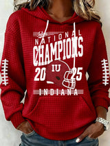 Women's Football Print Hoodie